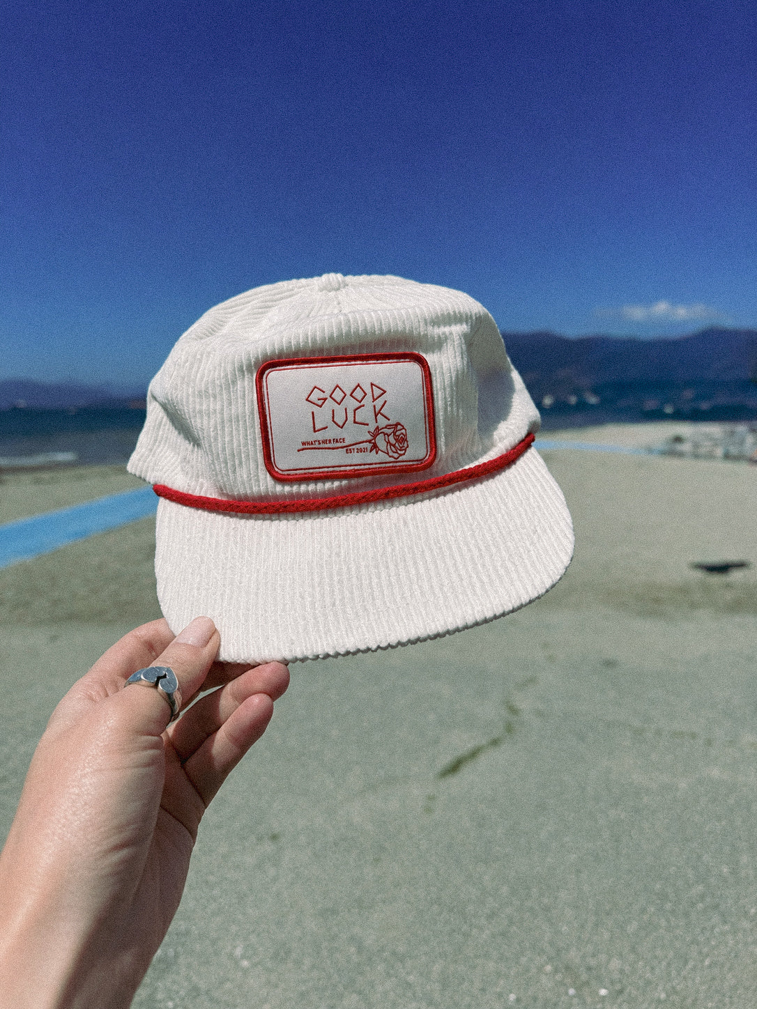 White Good Luck Hat