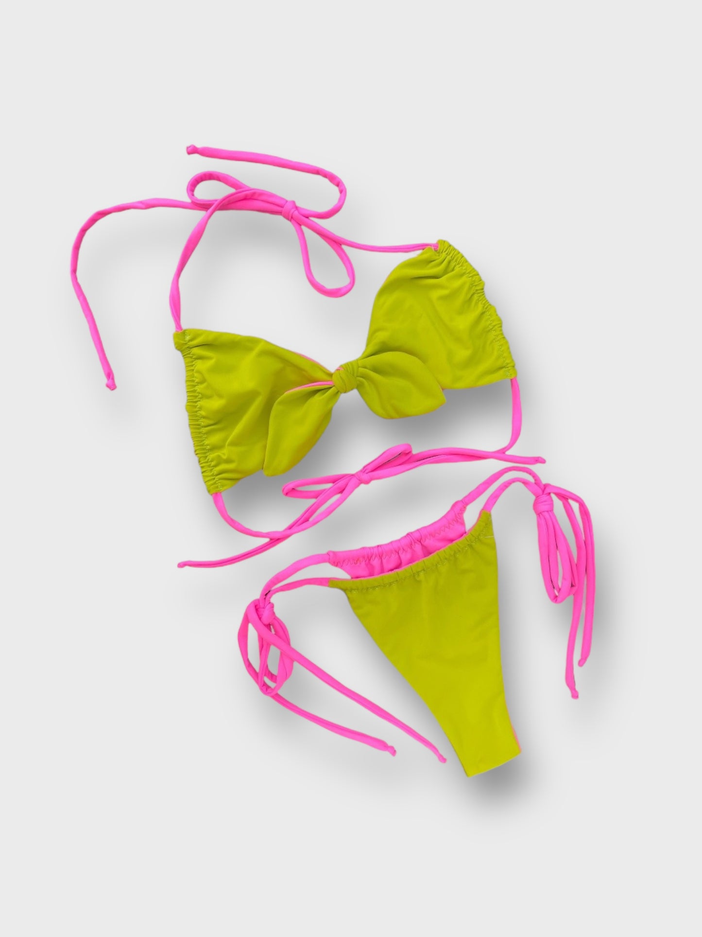 Medium Lola Top - Hot Pink/Chartreuse