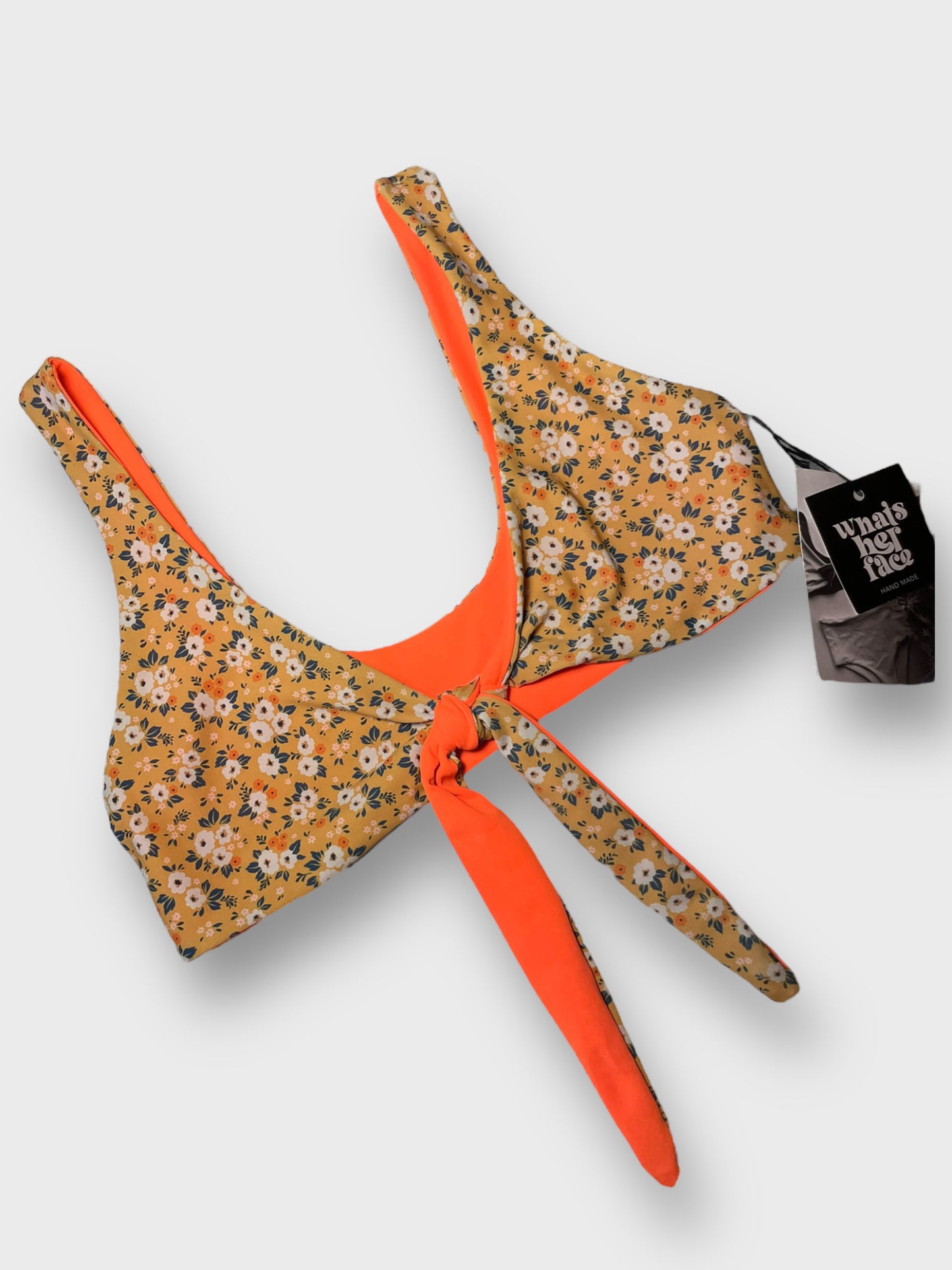 Medium Billy Top - Floral/Florescent Orange