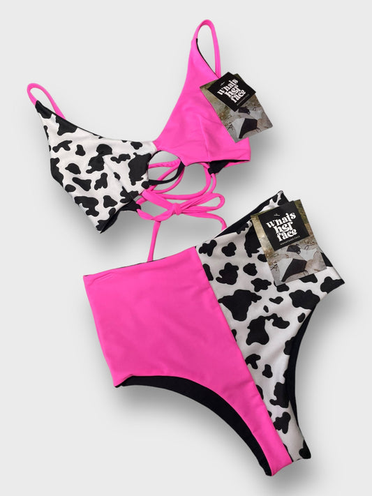 Small Highroad Bottoms - Hot Pink/Cow