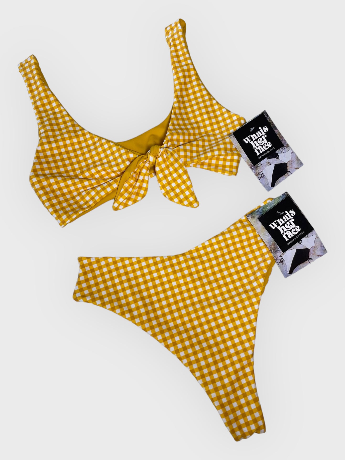 Small Billie Top - Yellow Gingham/Sunshine Yellow