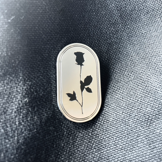 Pin - Rose Silhouette