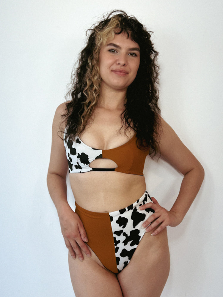 SMMR23 Dolly Top -  Cow & Gold