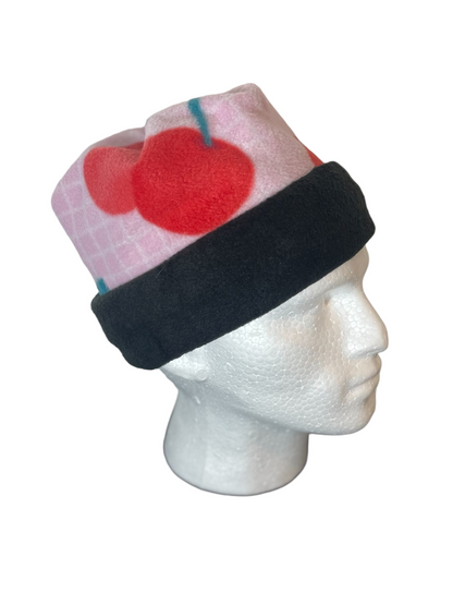 Rounded Top Beanie - PinkCherry/Black