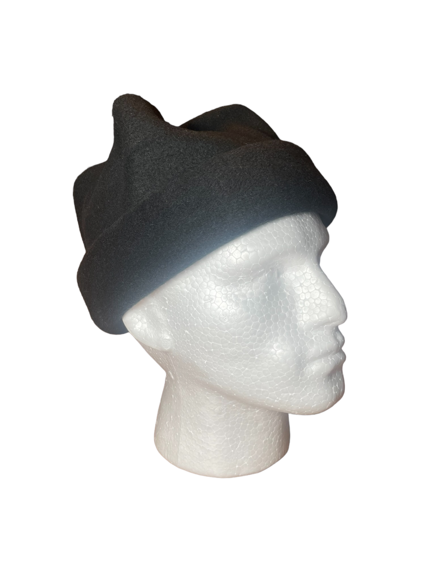 Crown Top Beanie - Black