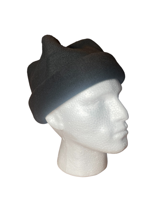 Crown Top Beanie - Black