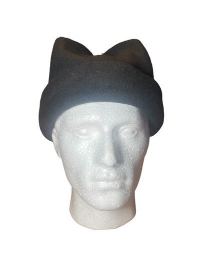 Crown Top Beanie - Black